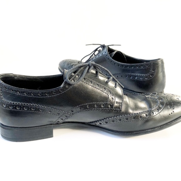 Prada Men’s Black Lace Up Dress Shoes - Picture 4 of 8